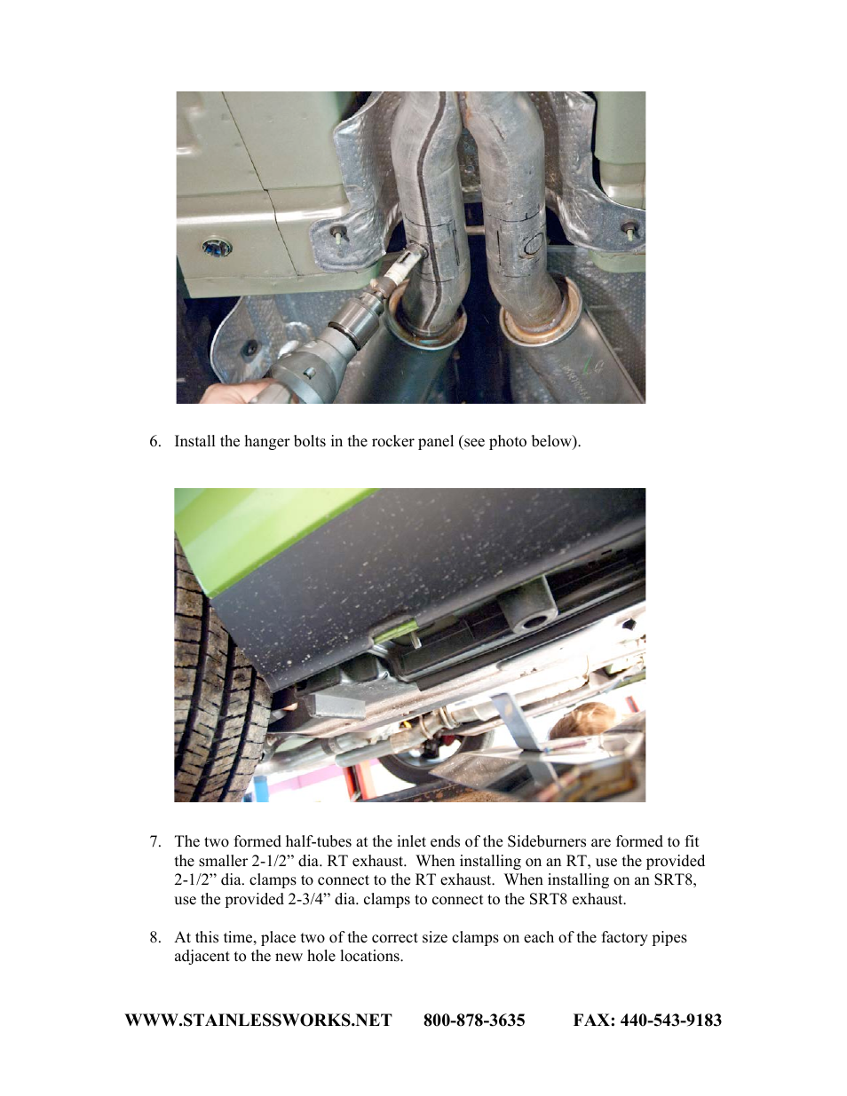 Stainless Works Dodge Challenger 2008-12 SideBurners Modular-Exhaust User Manual | Page 2 / 3