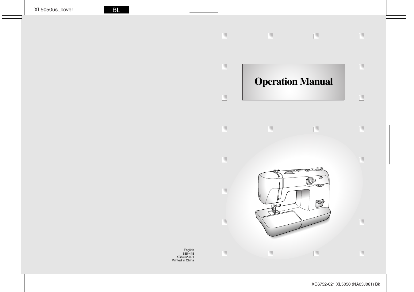 Brother XL5050 User Manual | 45 pages