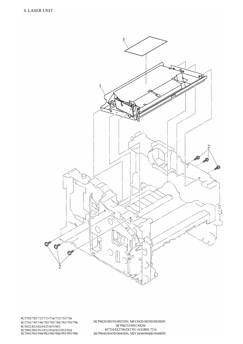 List4(laser unit) | Brother DCP8045D User Manual | Page 10 / 36
