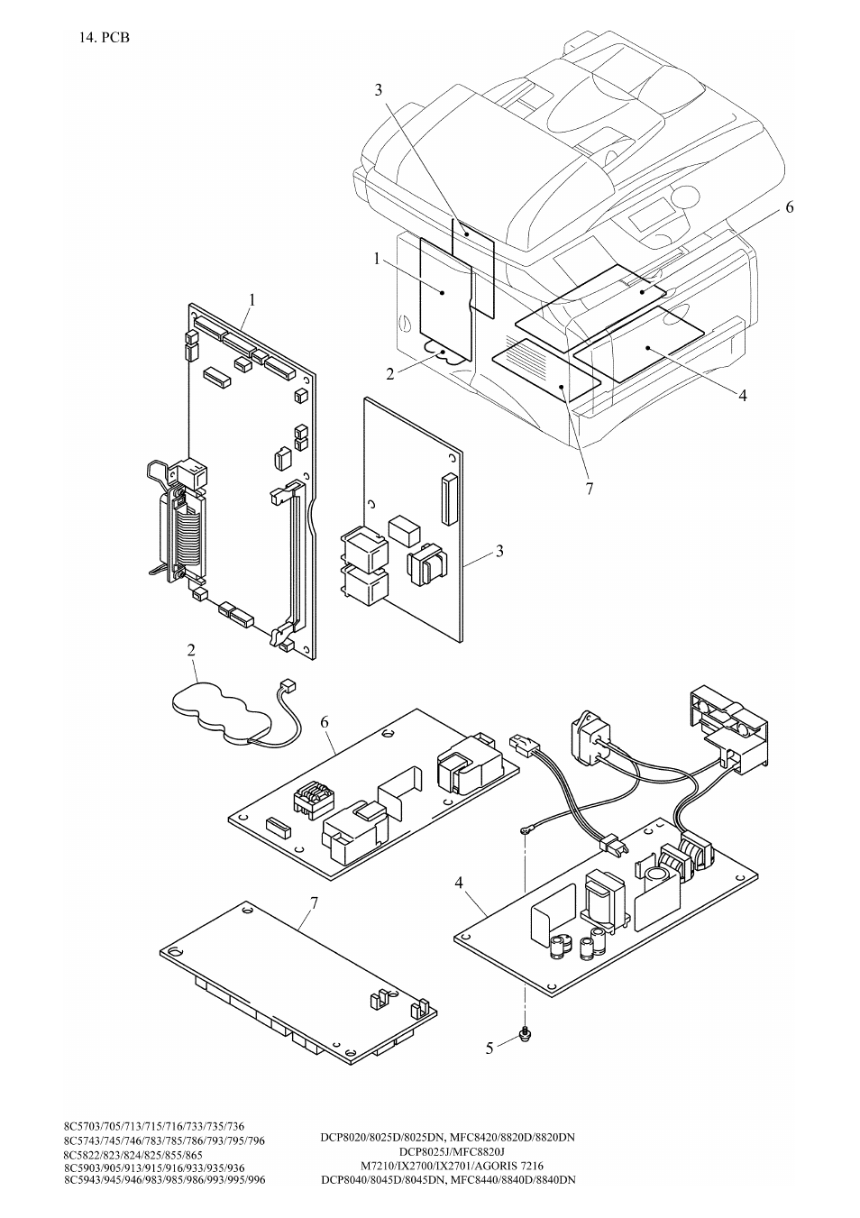 List14(pcb) | Brother DCP8045D User Manual | Page 30 / 36