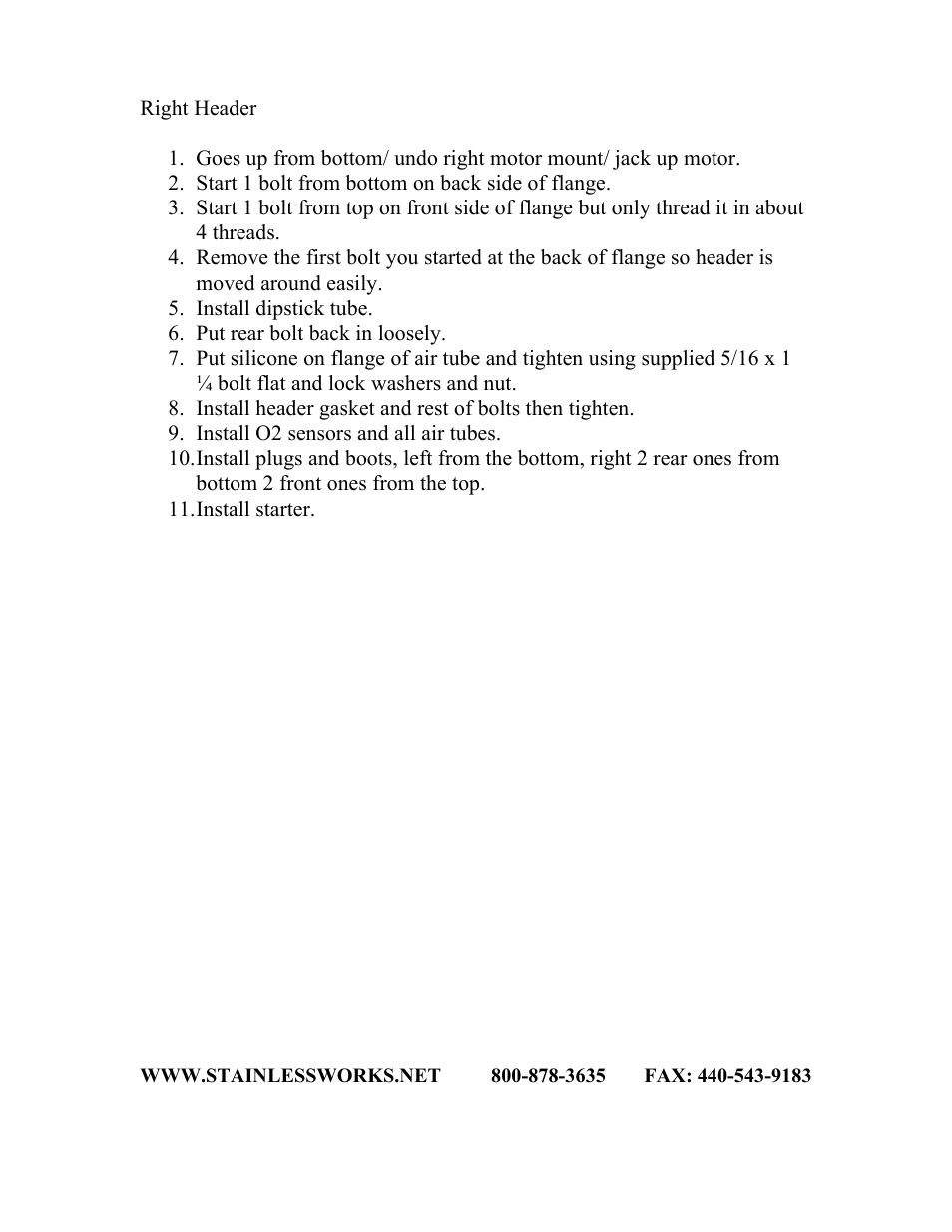 Stainless Works Chevy Camaro / Firebird 1996-97 Headers: LT1 User Manual | Page 2 / 2