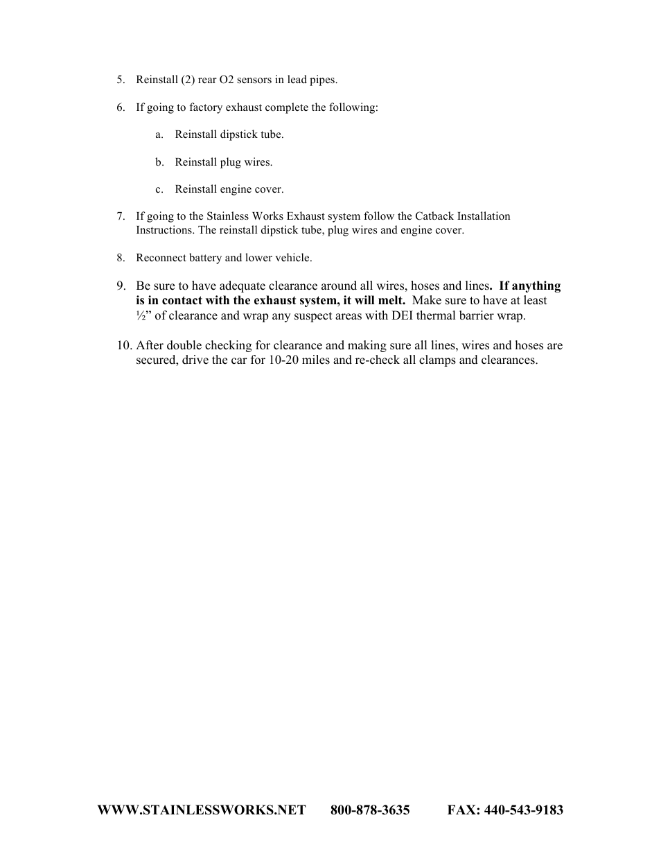 Stainless Works Chevy Camaro V6 2010+ Headers User Manual | Page 2 / 2