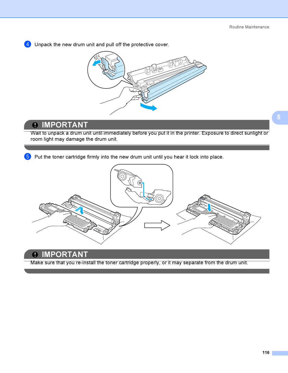 Important | Brother HL 3070CW User Manual | Page 126 / 200