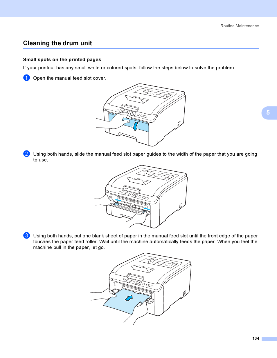 Cleaning the drum unit, 5cleaning the drum unit | Brother HL 3070CW User Manual | Page 144 / 200