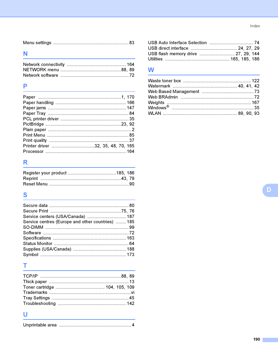 Brother HL 3070CW User Manual | Page 200 / 200