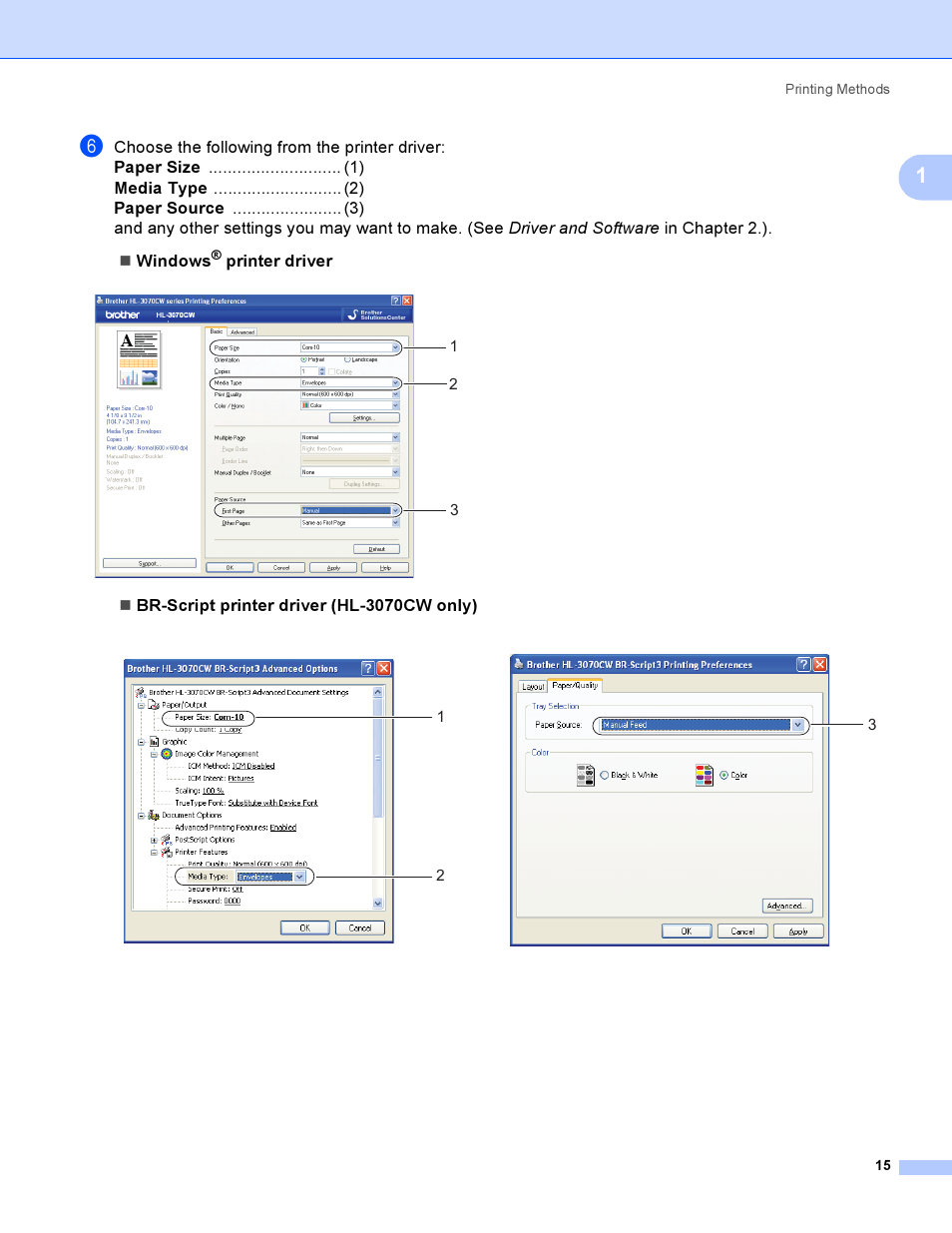 Brother HL 3070CW User Manual | Page 25 / 200