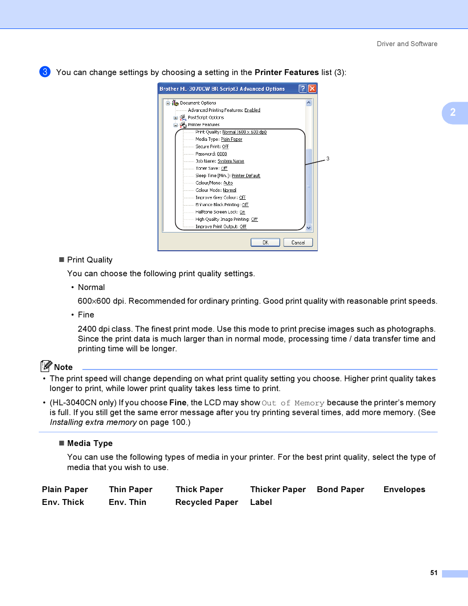 Brother HL 3070CW User Manual | Page 61 / 200