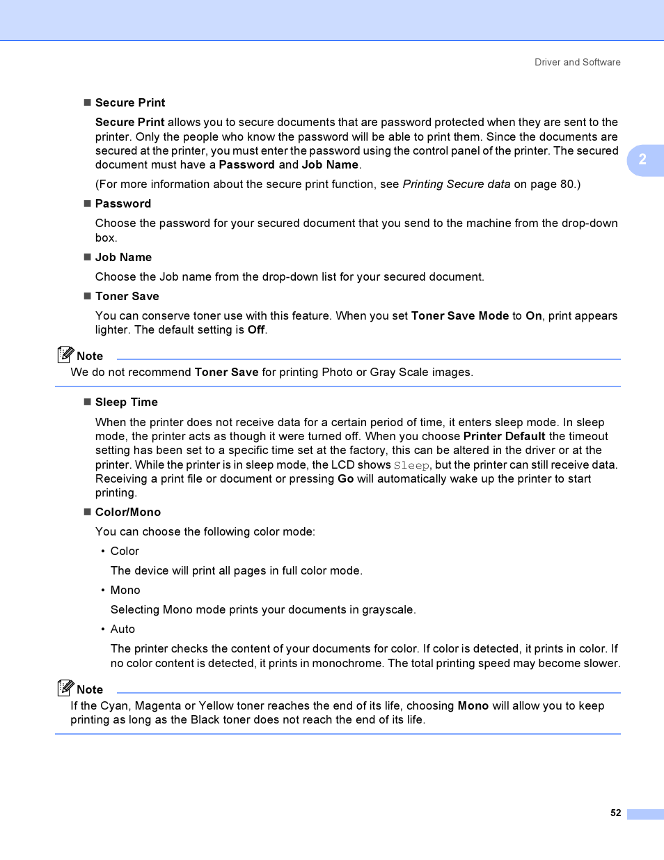 Brother HL 3070CW User Manual | Page 62 / 200