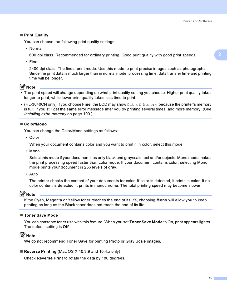 Brother HL 3070CW User Manual | Page 70 / 200