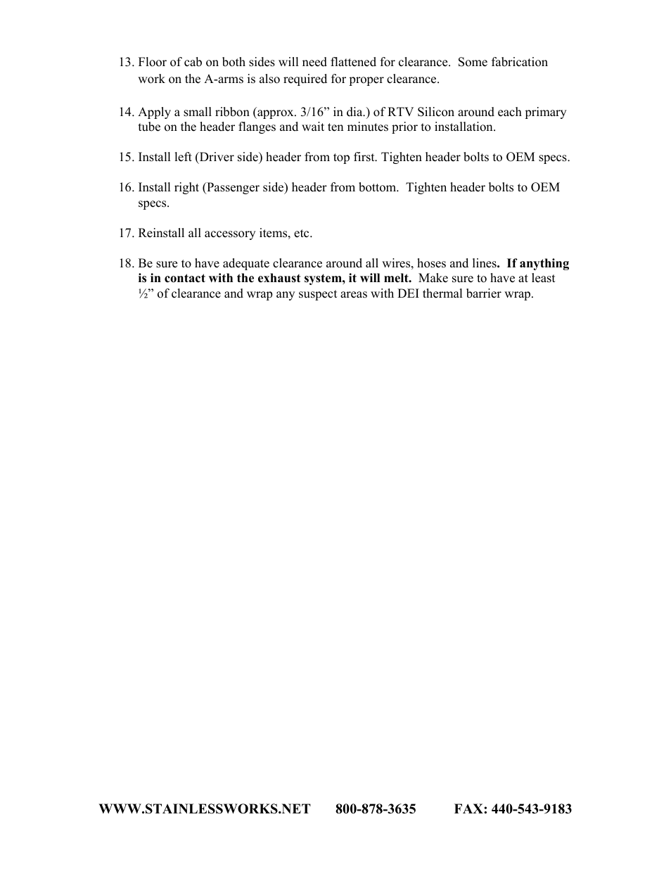 Stainless Works Chevy S10 LS Headers 1994-2004 User Manual | Page 2 / 2