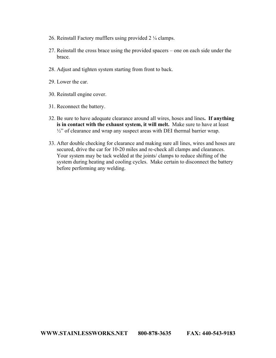 Stainless Works Chevy SS 2014 Headers User Manual | Page 4 / 4