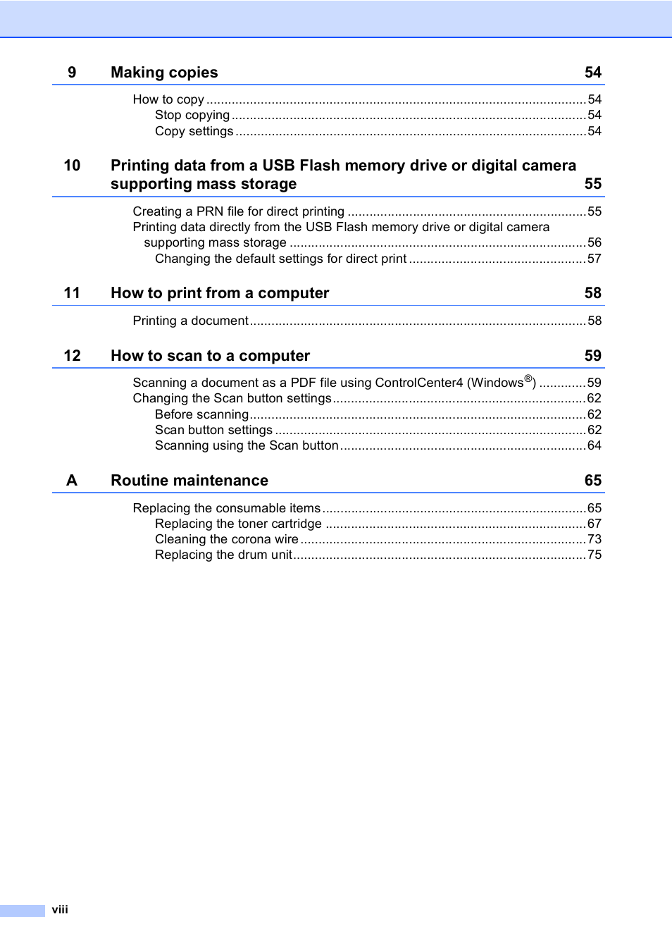 Brother Copier/Printer MFC-895DW User Manual | Page 10 / 198