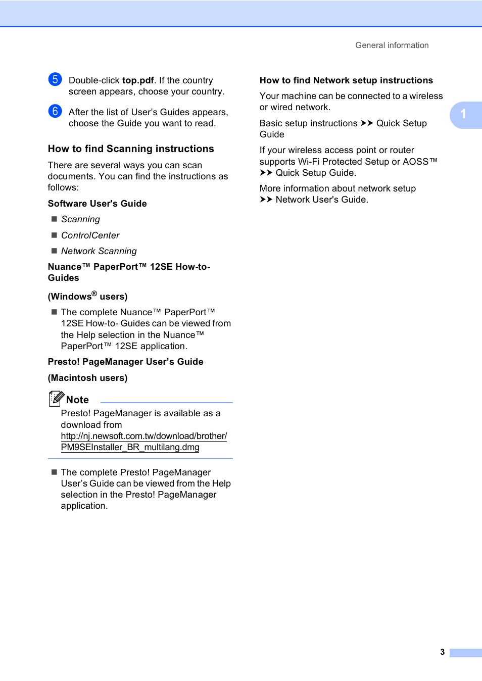 How to find scanning instructions | Brother Copier/Printer MFC-895DW User Manual | Page 15 / 198