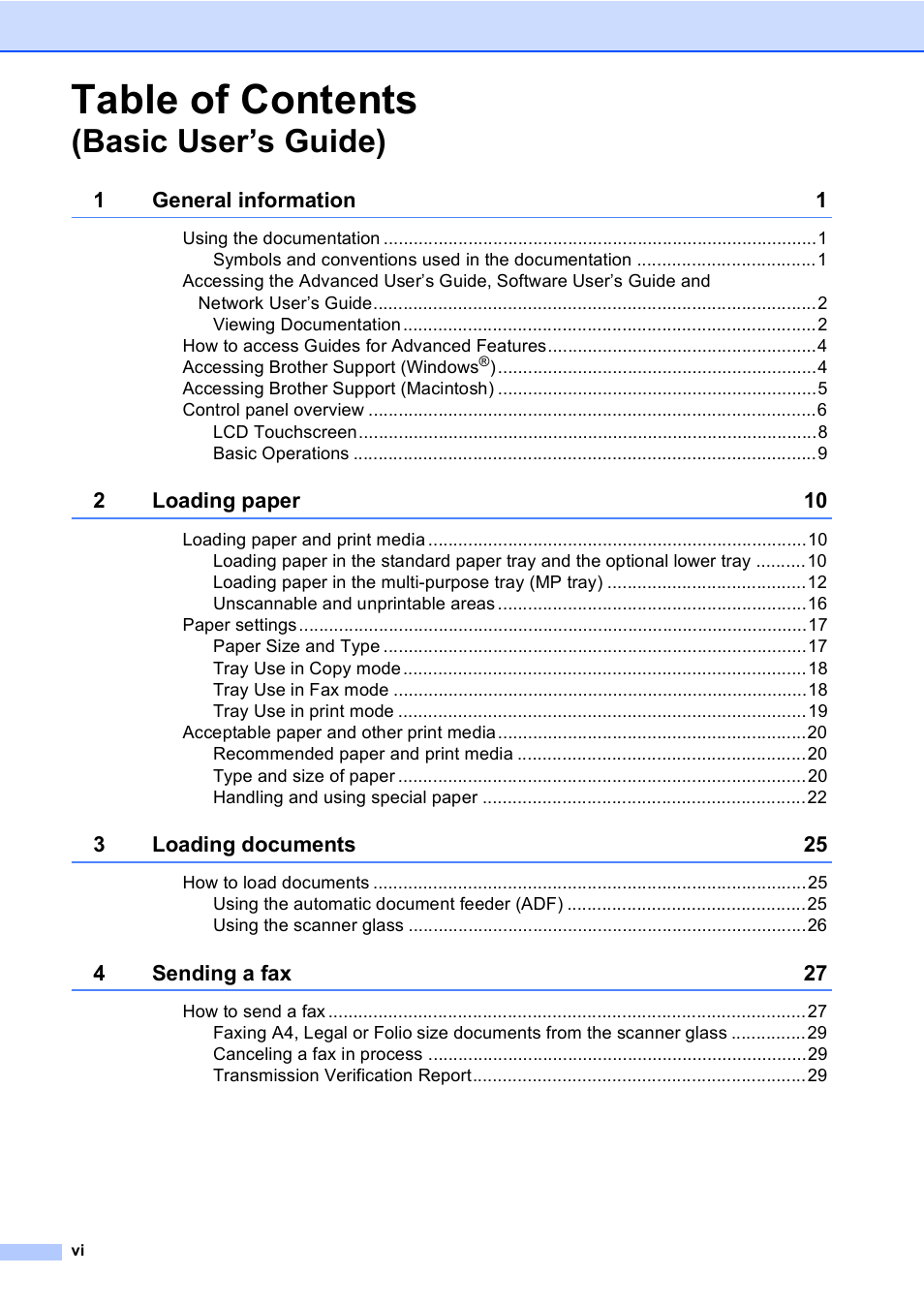 Brother Copier/Printer MFC-895DW User Manual | Page 8 / 198