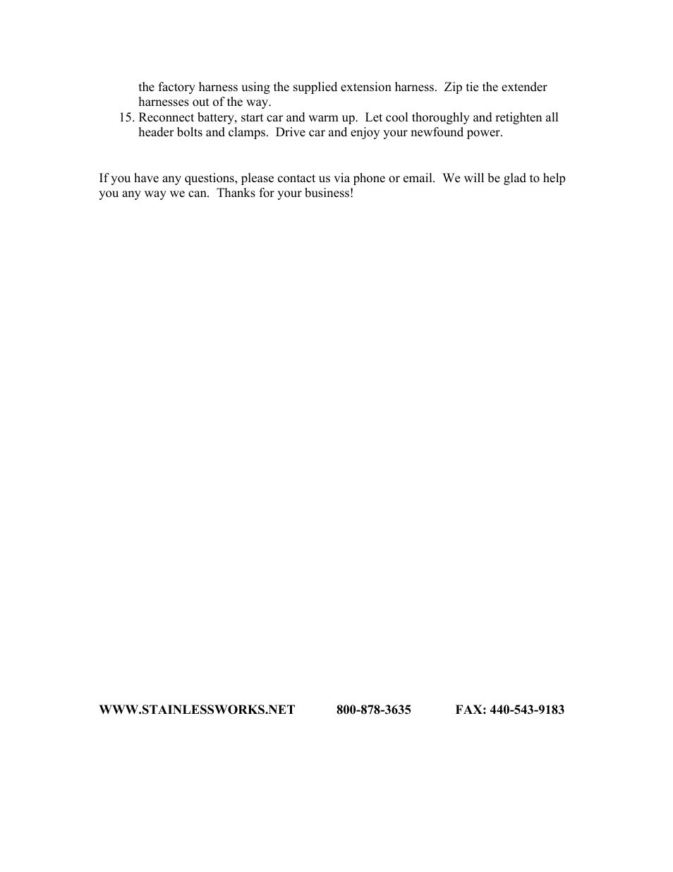 Stainless Works Ford Mustang GT 1996-04 Headers User Manual | Page 2 / 2
