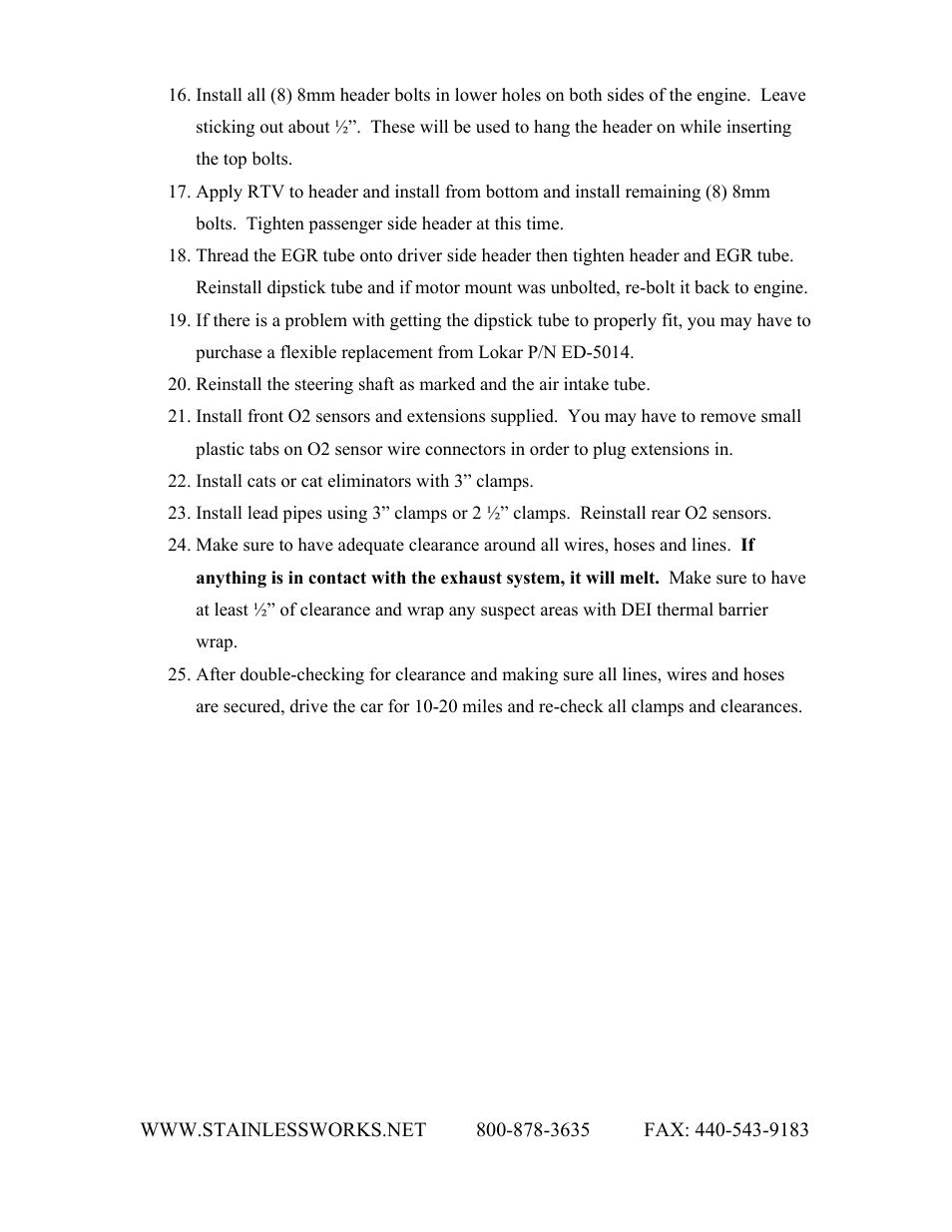 Stainless Works Mercury Marauder 2003-2004 Headers User Manual | Page 2 / 2