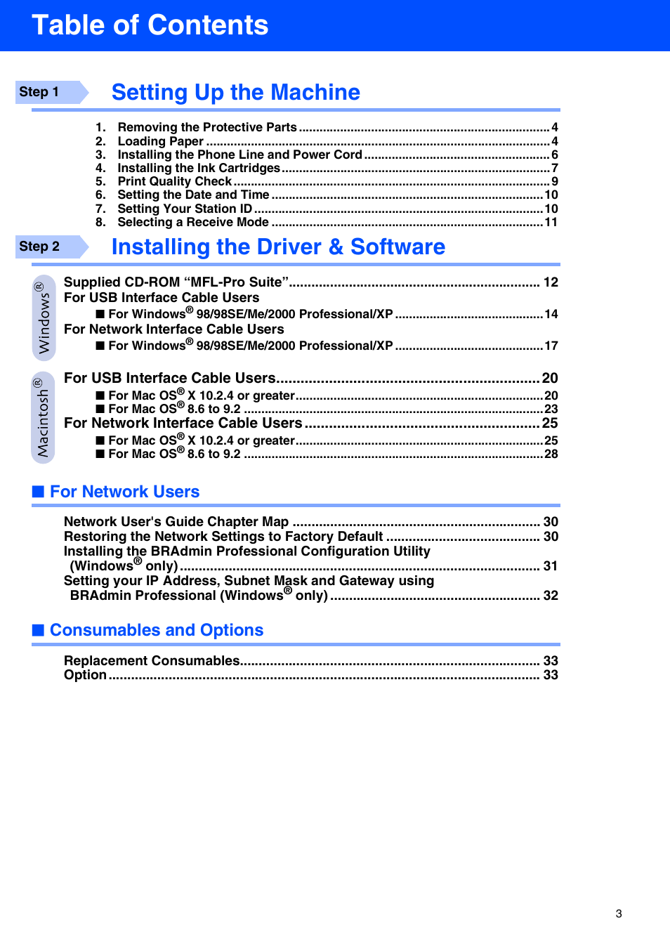 Brother MFC-5440CN User Manual | Page 5 / 37