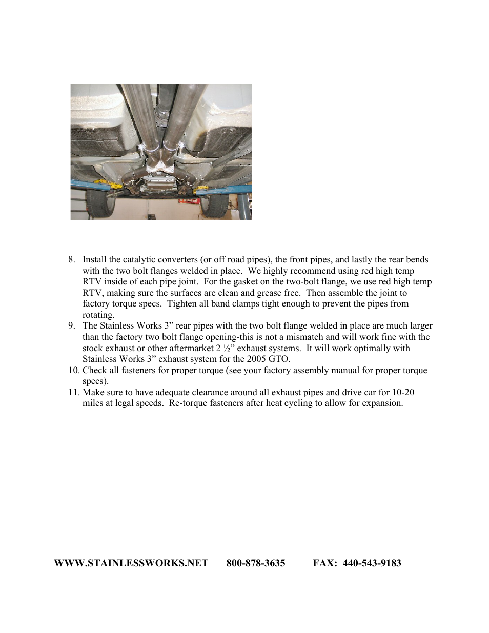 Stainless Works Pontiac GTO 2005-2006 Headers User Manual | Page 2 / 2