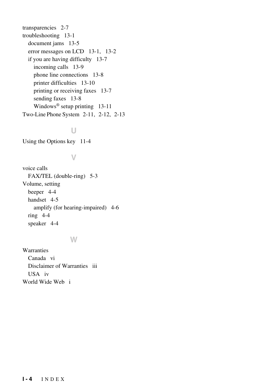 Brother fax2800 User Manual | Page 146 / 148