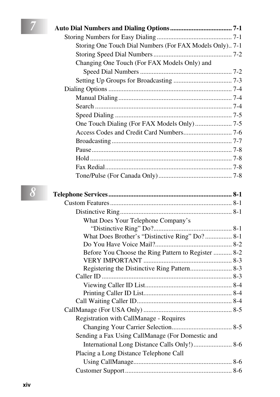 Brother fax2800 User Manual | Page 16 / 148