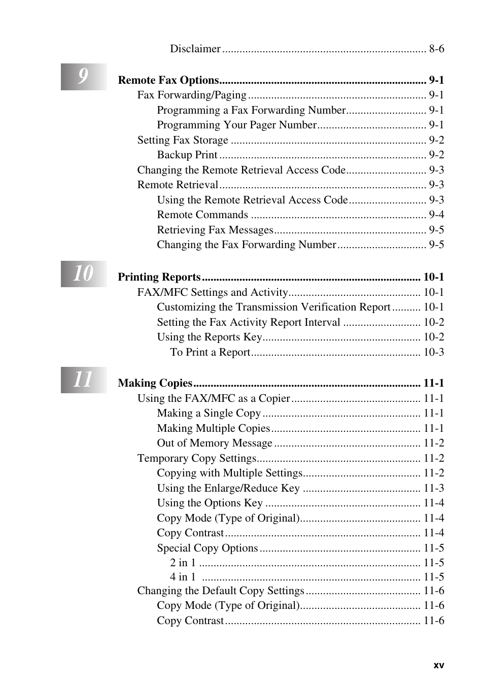 Brother fax2800 User Manual | Page 17 / 148