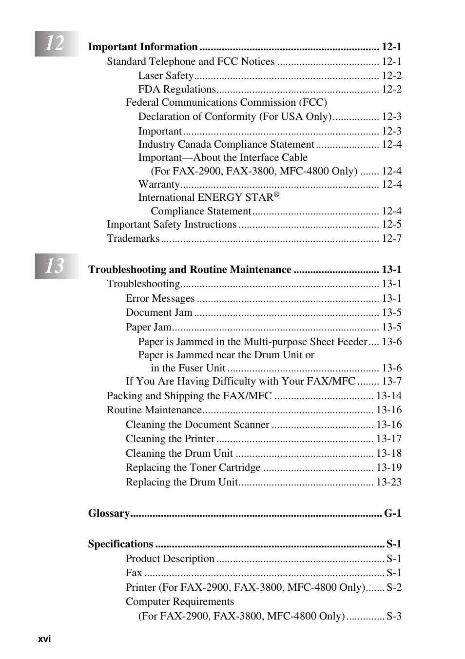 Brother fax2800 User Manual | Page 18 / 148