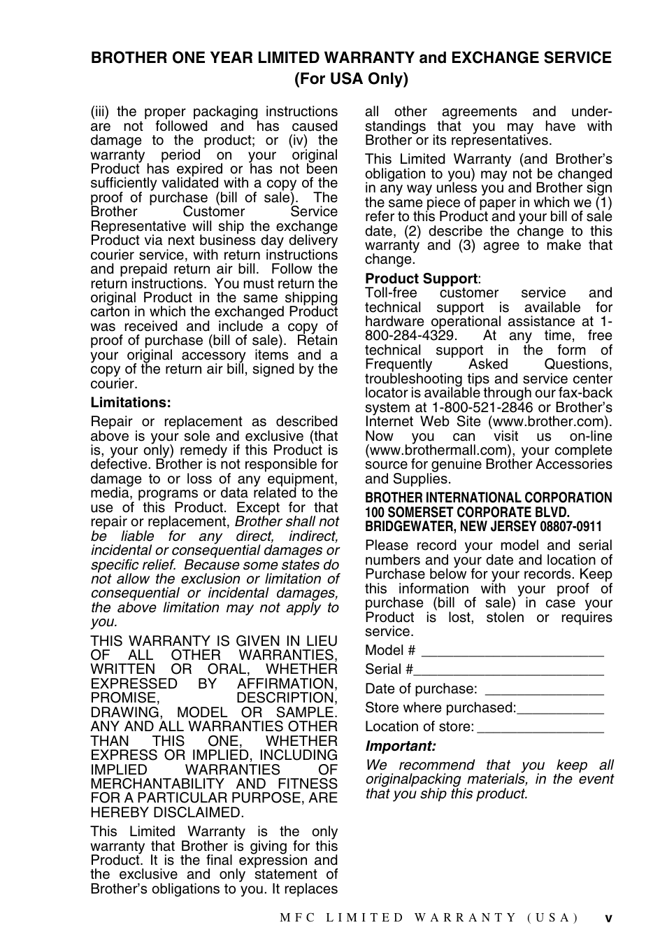 Brother fax2800 User Manual | Page 7 / 148