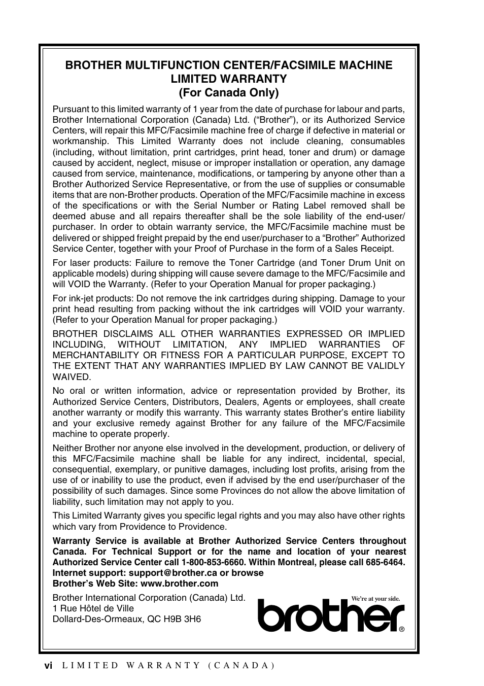 Brother fax2800 User Manual | Page 8 / 148