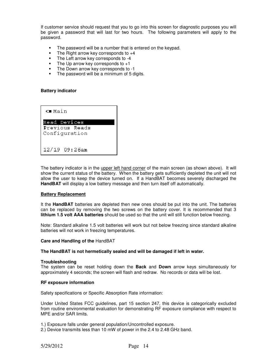 STEMCO HandBAT RF User Manual | Page 14 / 17
