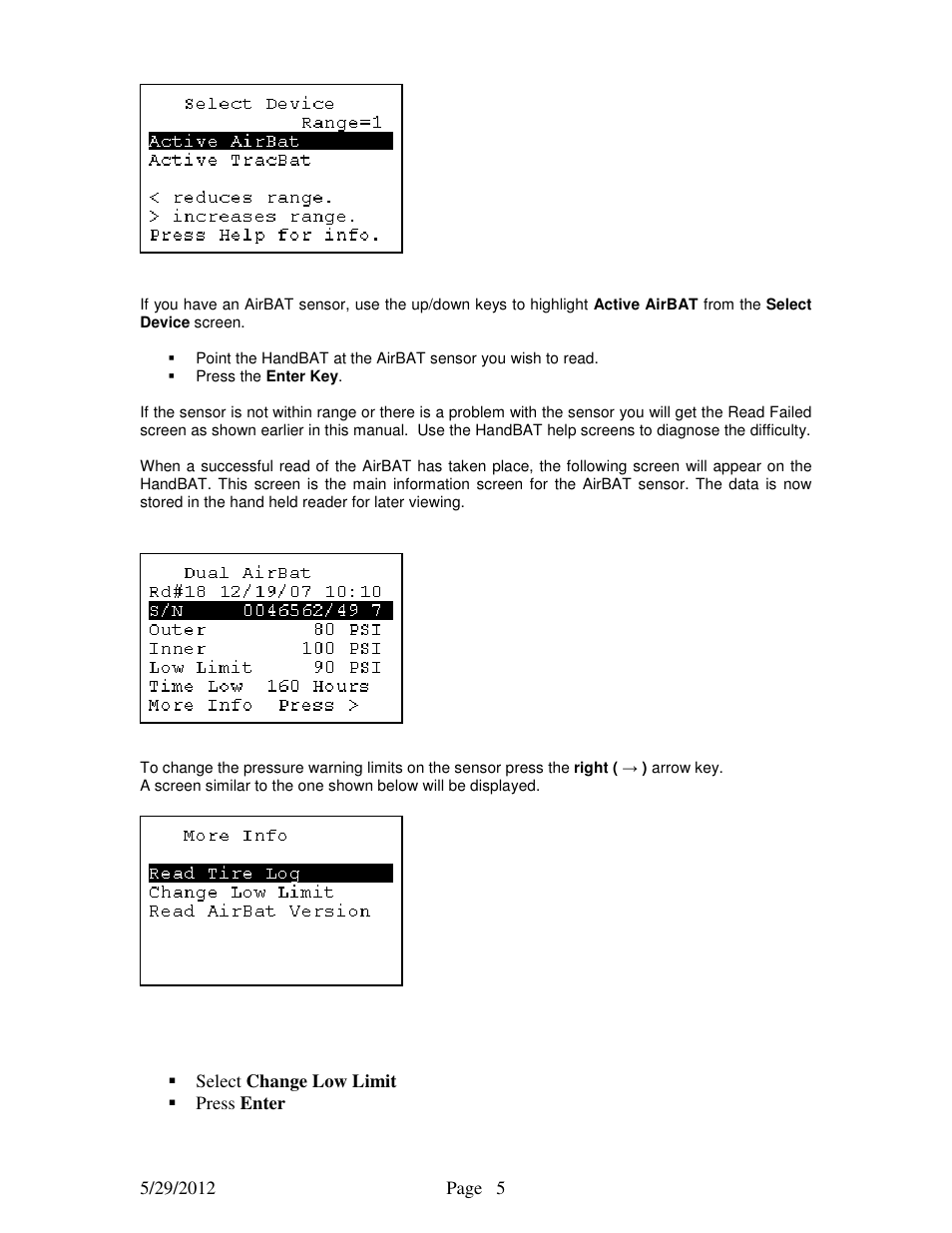 STEMCO HandBAT RF User Manual | Page 5 / 17