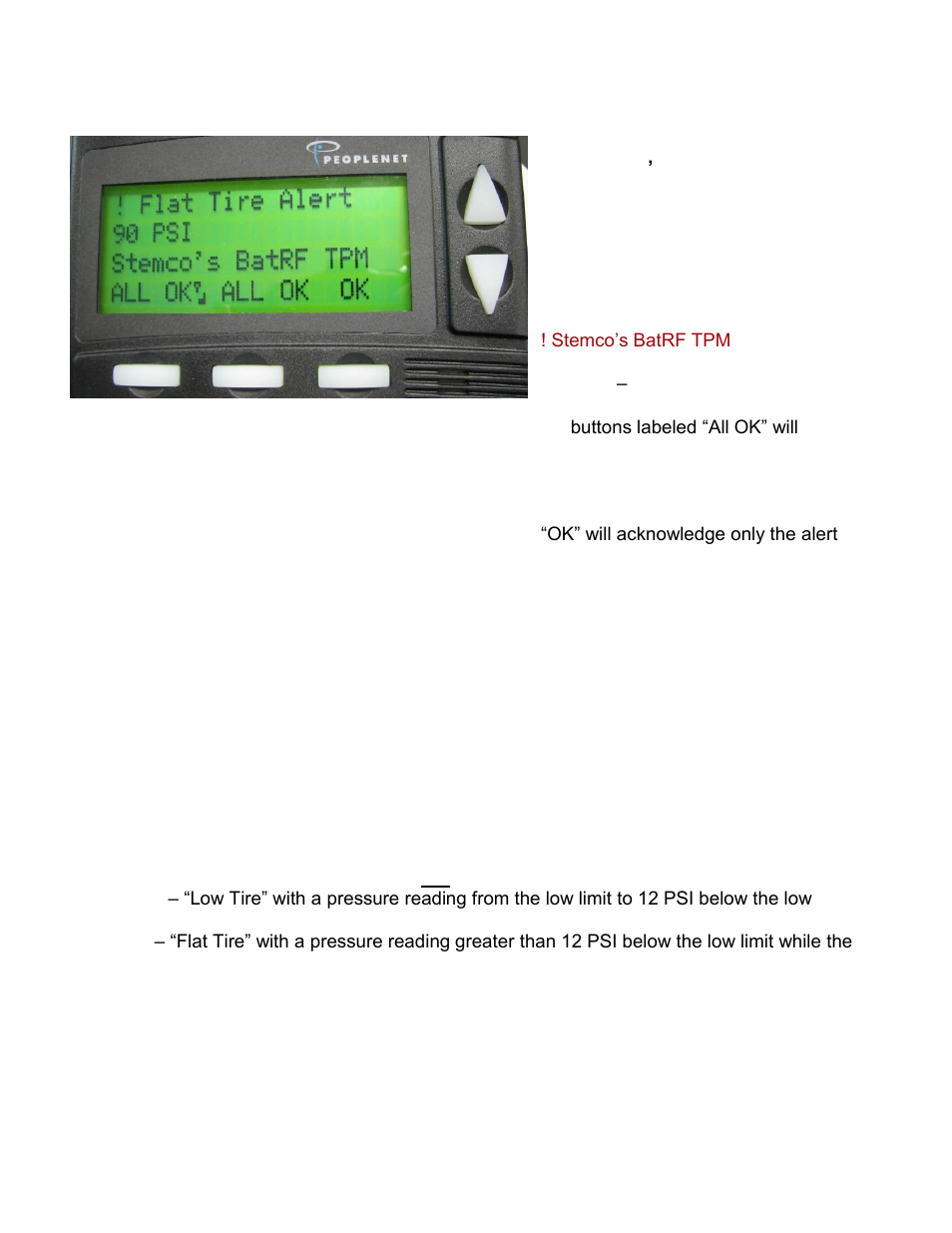 Full screen alerts | STEMCO Tractor Interface Module User Manual | Page 8 / 20