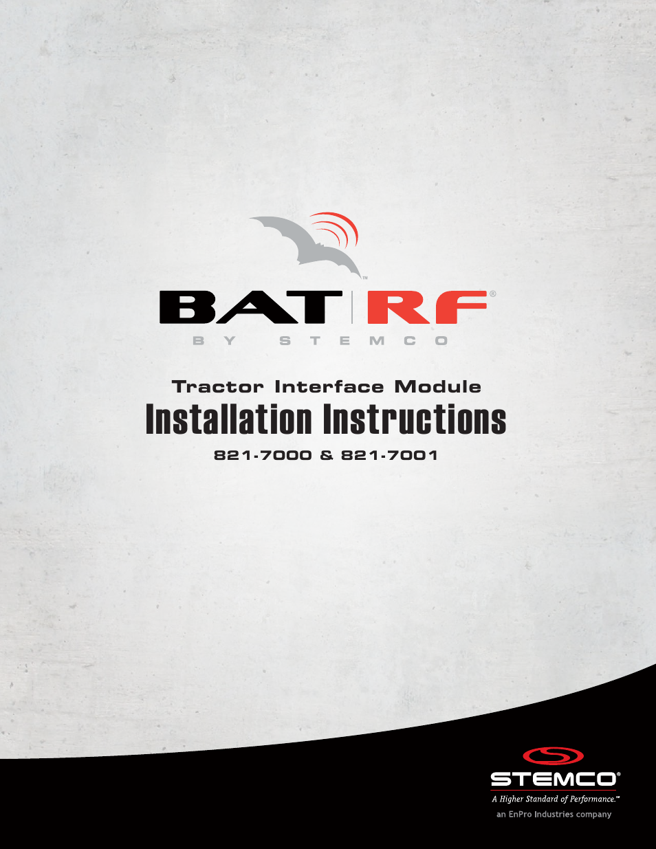 STEMCO 821-7001 BatRF Tractor Interface Module User Manual | 9 pages