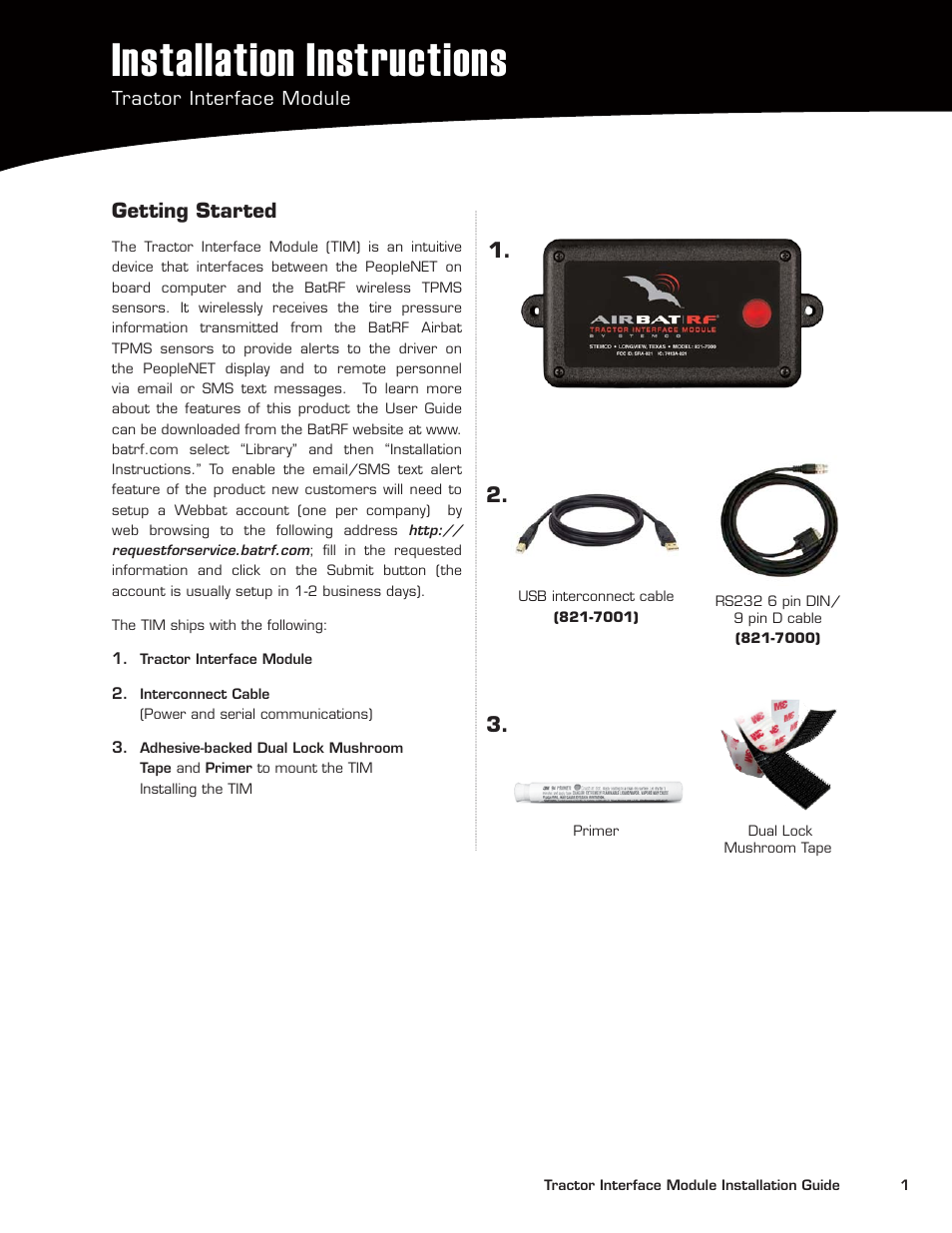 Installation instructions | STEMCO 821-7001 BatRF Tractor Interface Module User Manual | Page 3 / 9