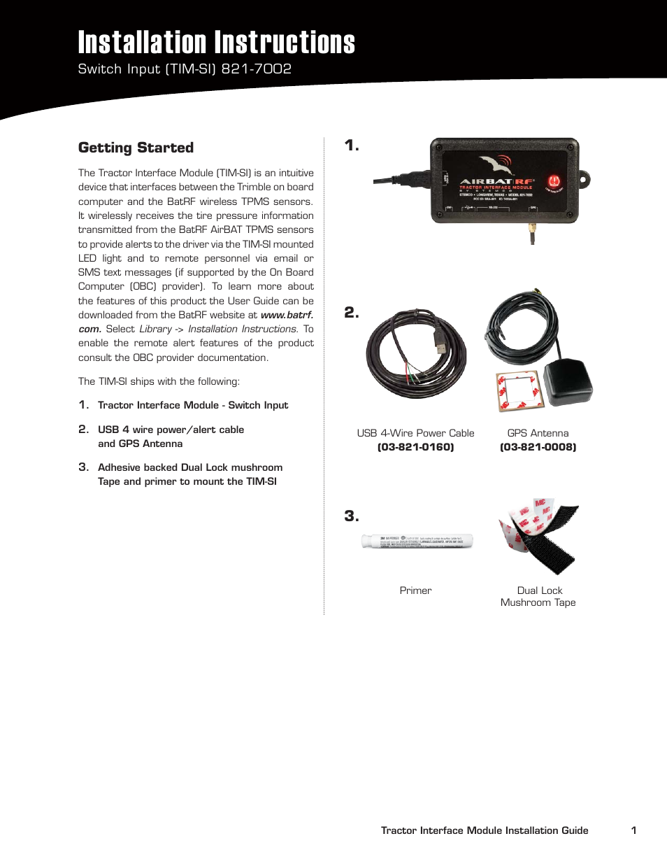 Installation instructions | STEMCO 821-7002 BatRF Tractor Interface Module - Switch Input (TIM-SI) User Manual | Page 3 / 7