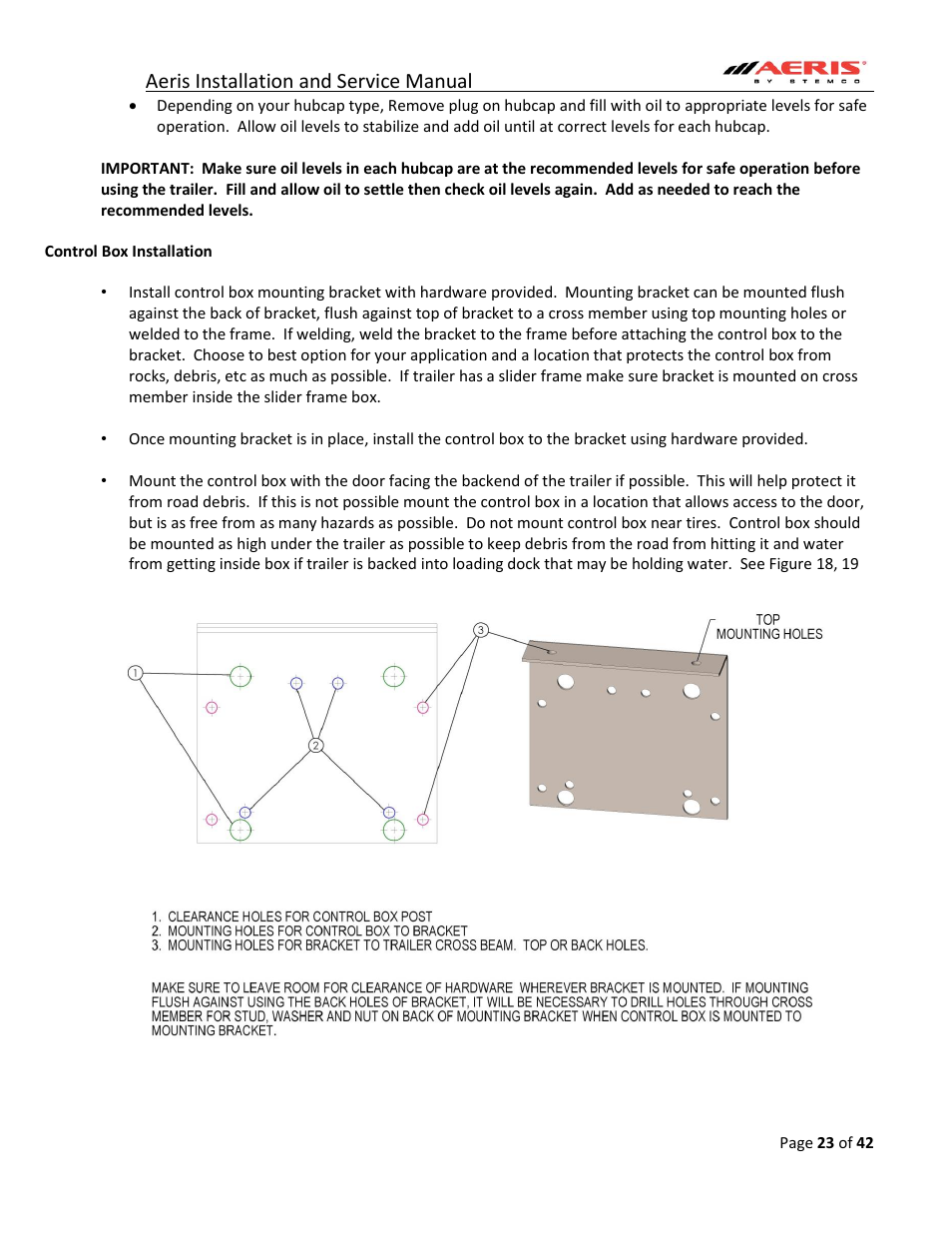 Aeris installation and service manual | STEMCO Aeris User Manual | Page 23 / 42