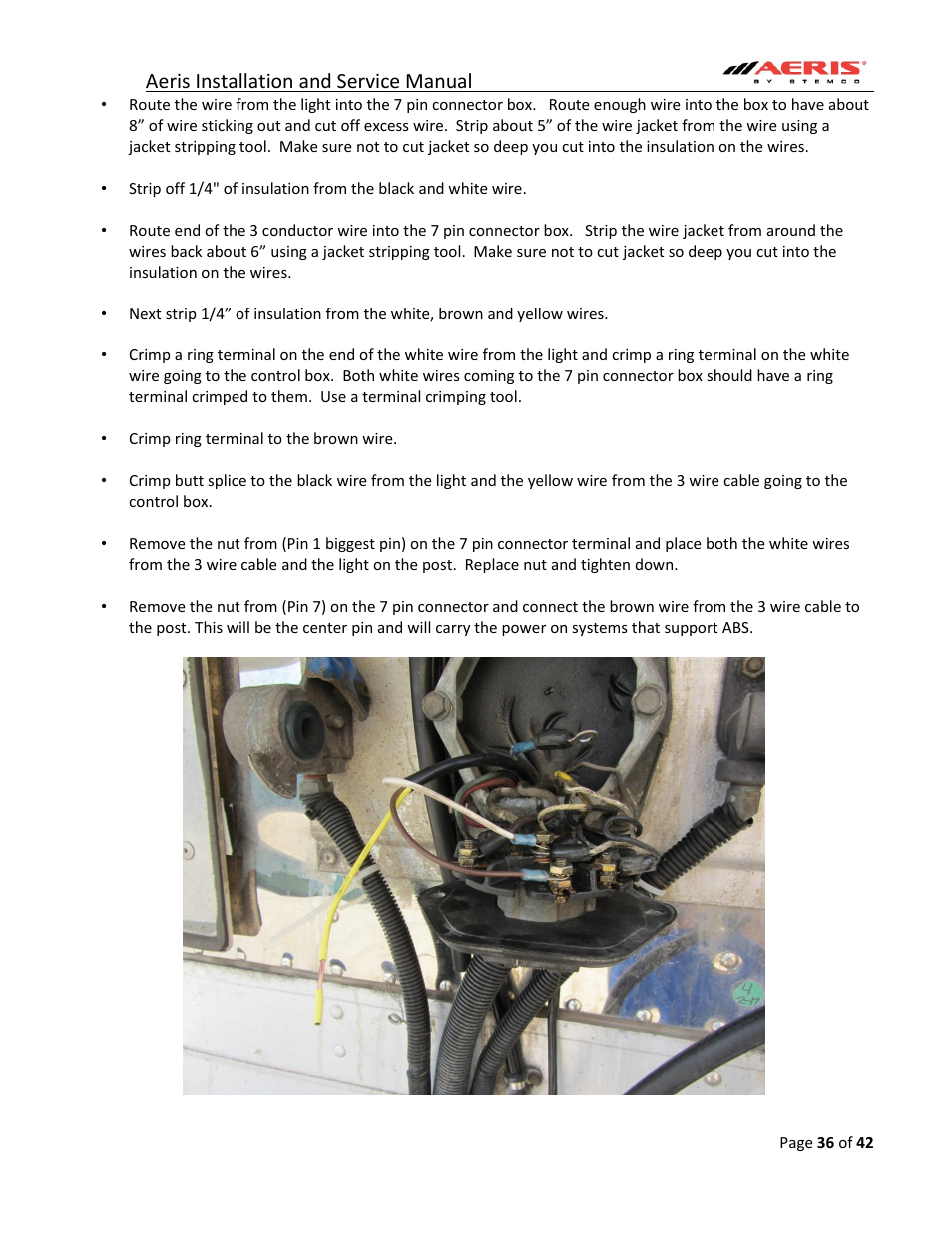 Aeris installation and service manual | STEMCO Aeris User Manual | Page 36 / 42