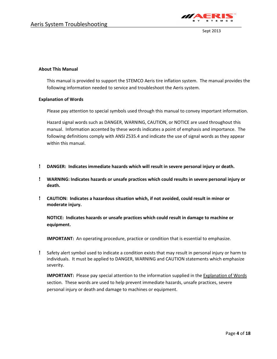 Aeris system troubleshooting | STEMCO Aeris Inflation System Troubleshooting User Manual | Page 4 / 18