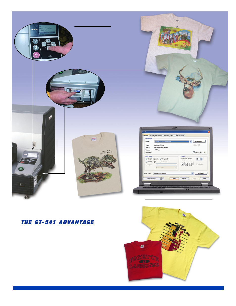 Th e gt-5 41 a dva n ta ge | Brother GT-541 User Manual | Page 3 / 4