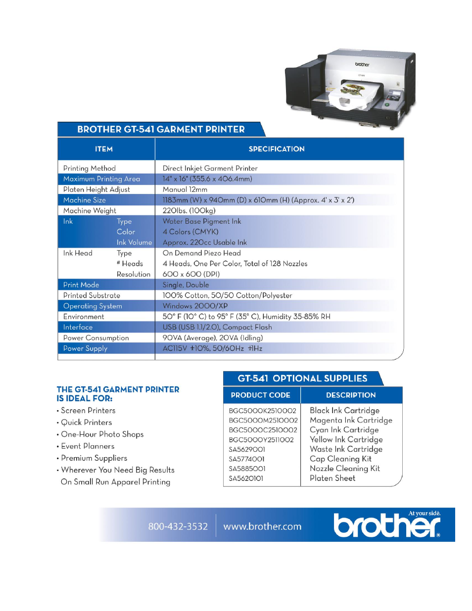 Brother GT-541 User Manual | Page 4 / 4