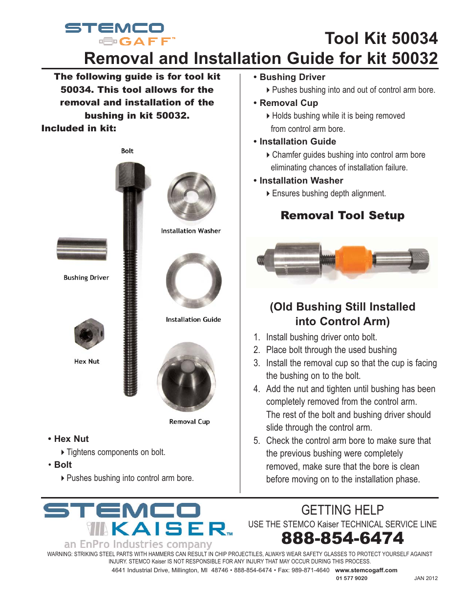 STEMCO Kit 50034 User Manual | 2 pages