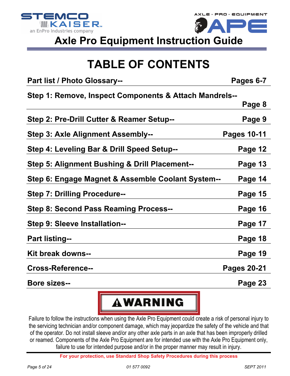 STEMCO Axle Pro User Manual | Page 5 / 24