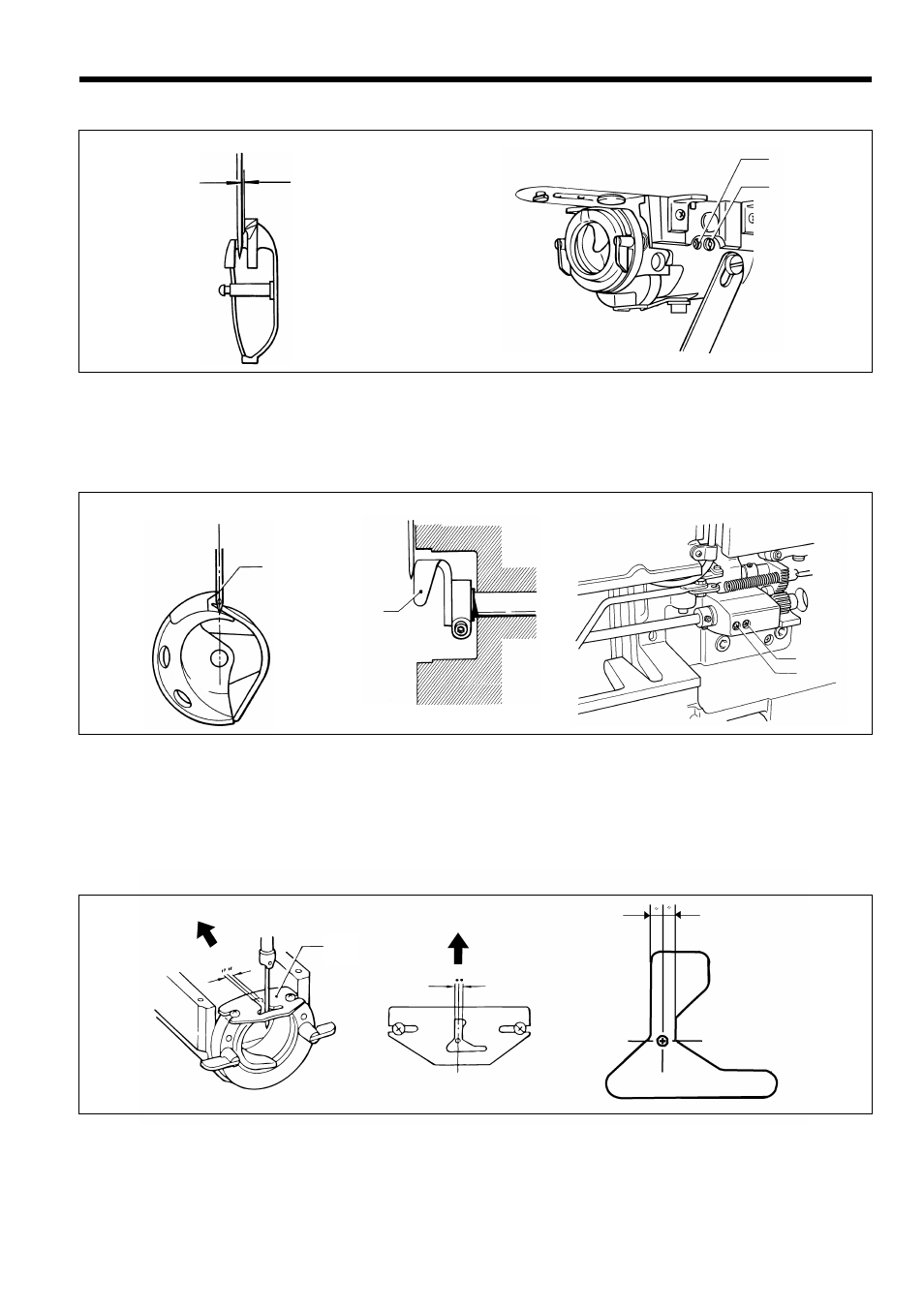 3. adjusting the needle clearance, 4. adjusting the driver needle guard, 5. adjusting the shuttle race thread guide | Brother BAS-311F-L User Manual | Page 50 / 81