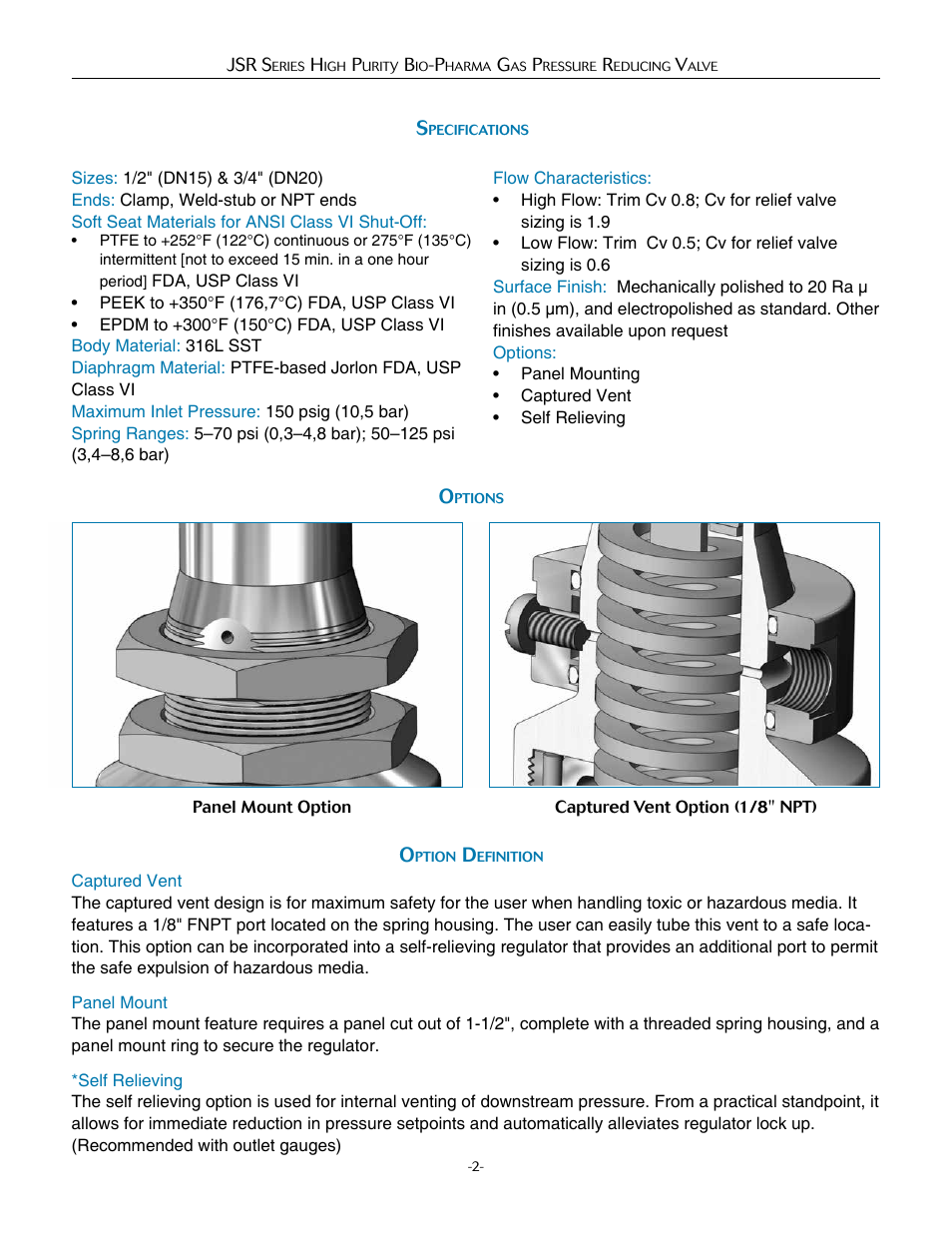 Steriflow JSR Series User Manual | Page 2 / 8