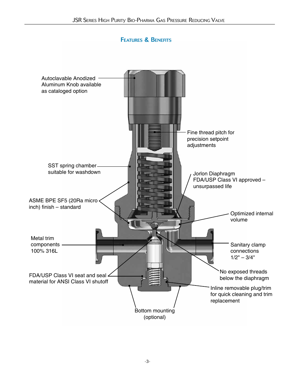 Steriflow JSR Series User Manual | Page 3 / 8