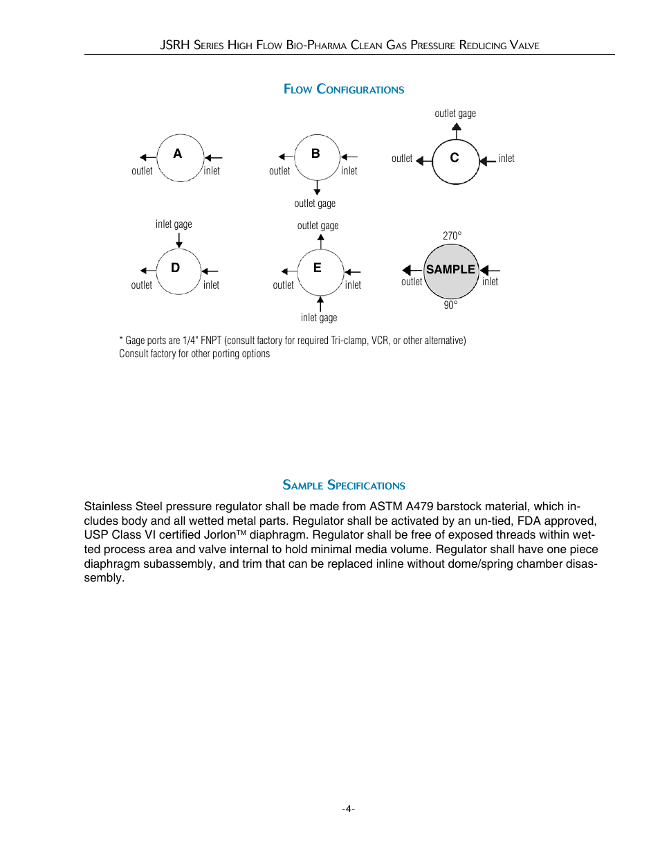 Steriflow JSRH Series User Manual | Page 4 / 6