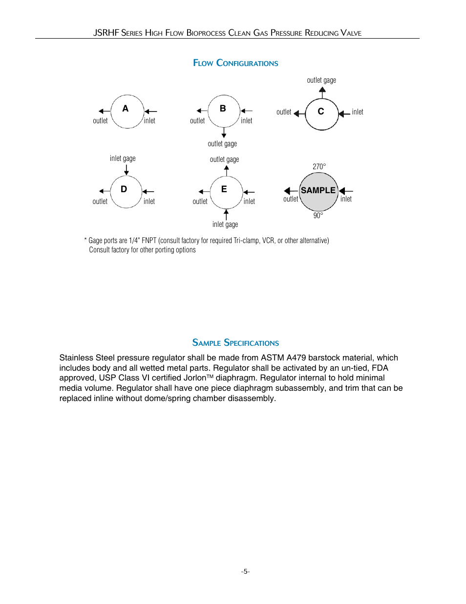 Steriflow JSRHF Series User Manual | Page 5 / 6