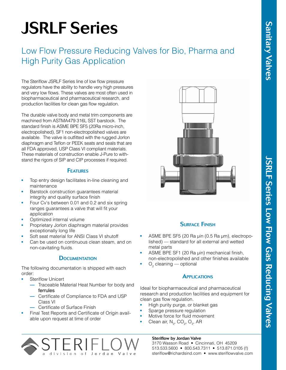 Steriflow JSRLF Series User Manual | 9 pages