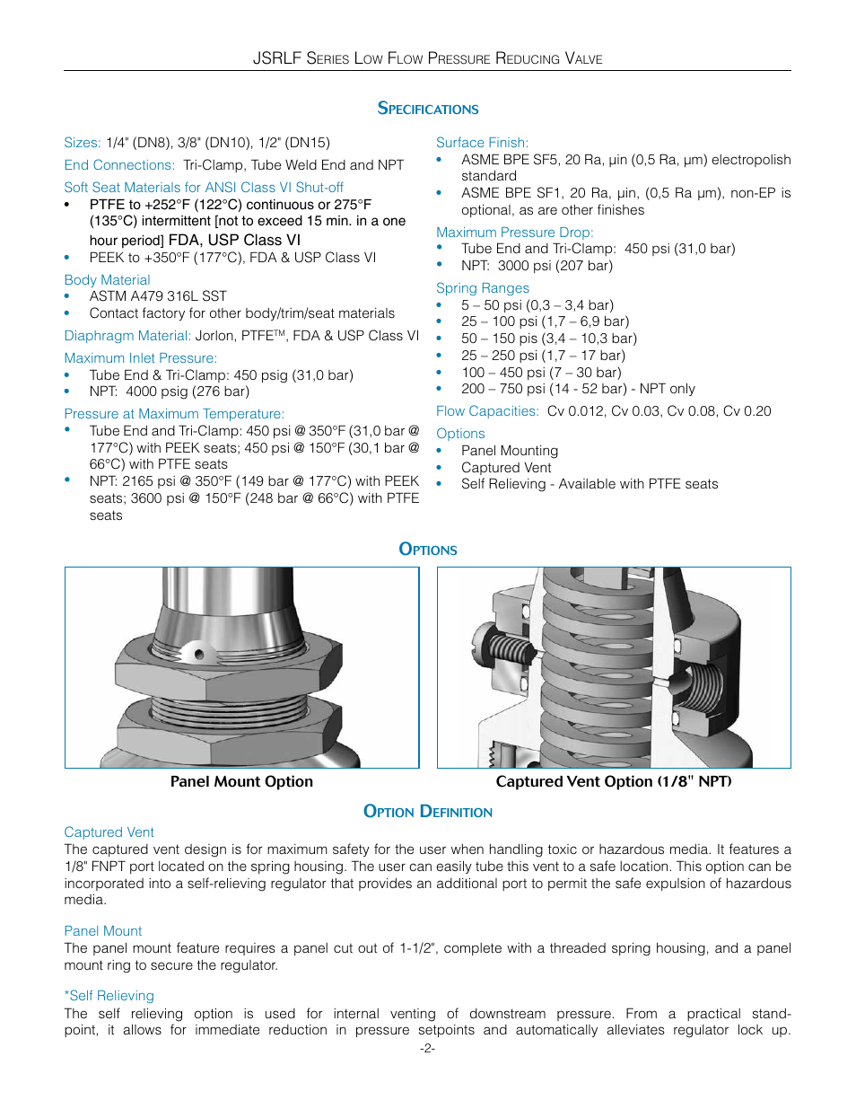 Steriflow JSRLF Series User Manual | Page 2 / 9