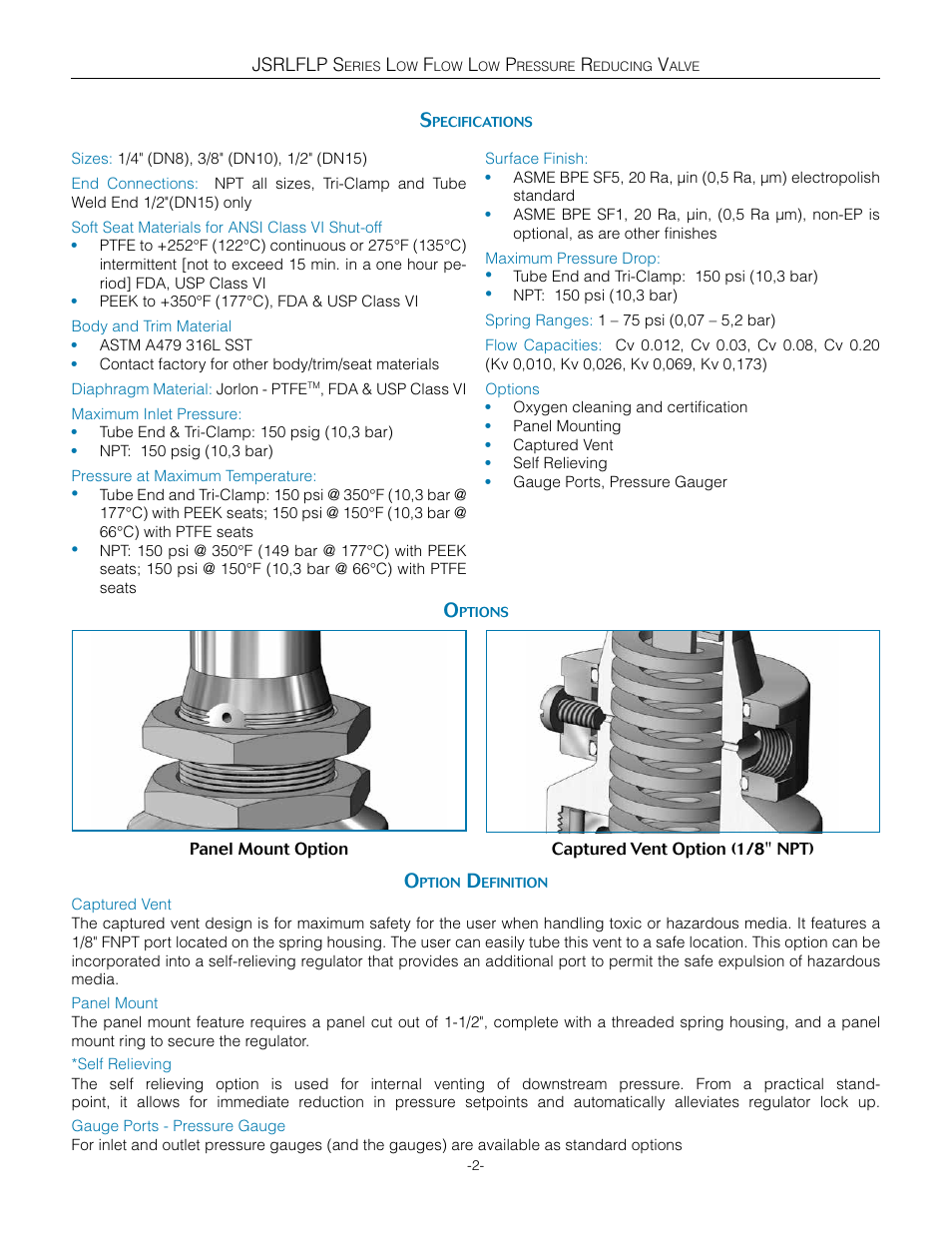 Steriflow JSRLFLP Series User Manual | Page 2 / 18