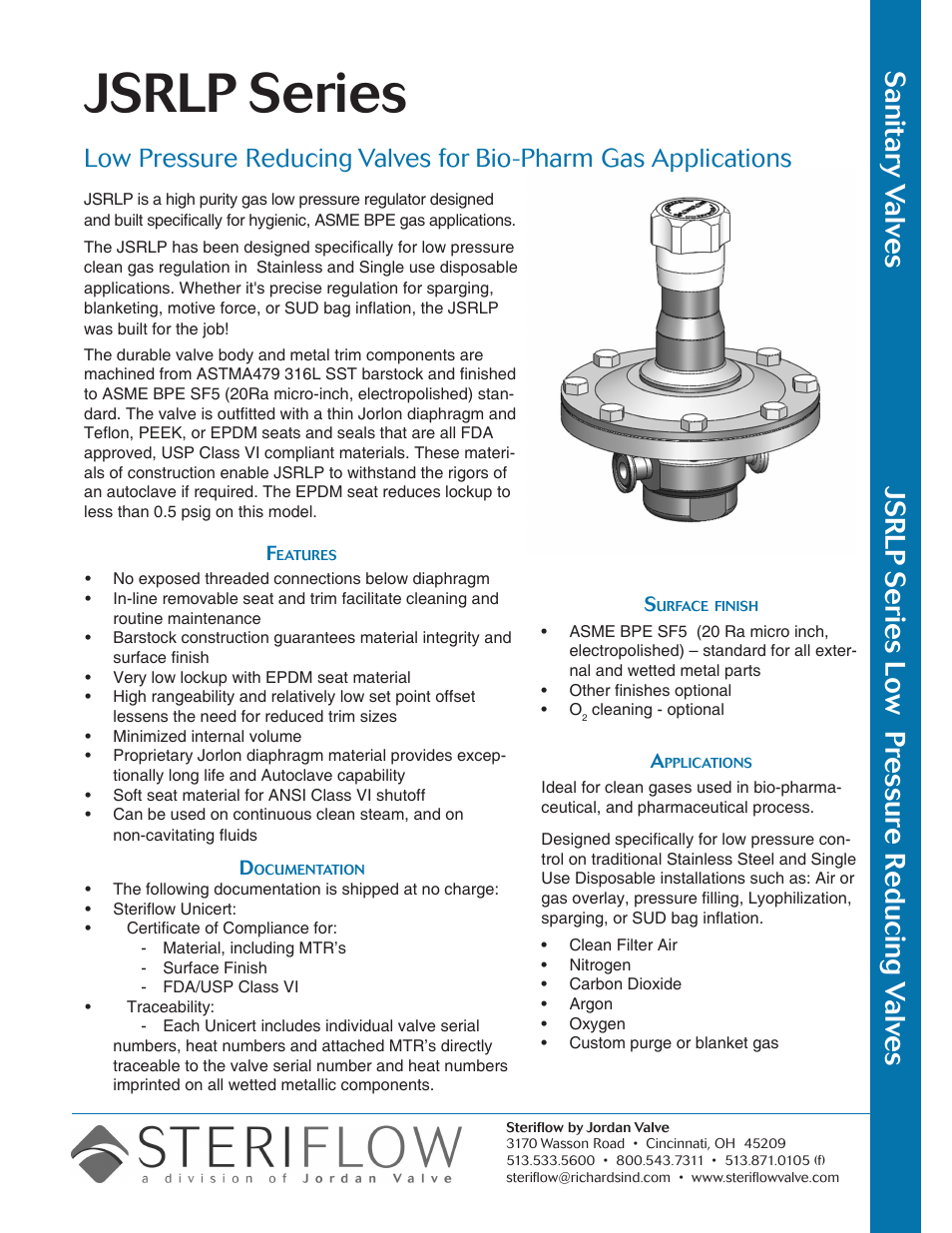 Steriflow JSRLP Series User Manual | 12 pages